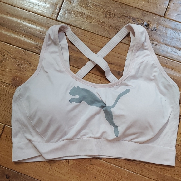Puma Wireless Pink Sports Bra - Picture 1 of 6